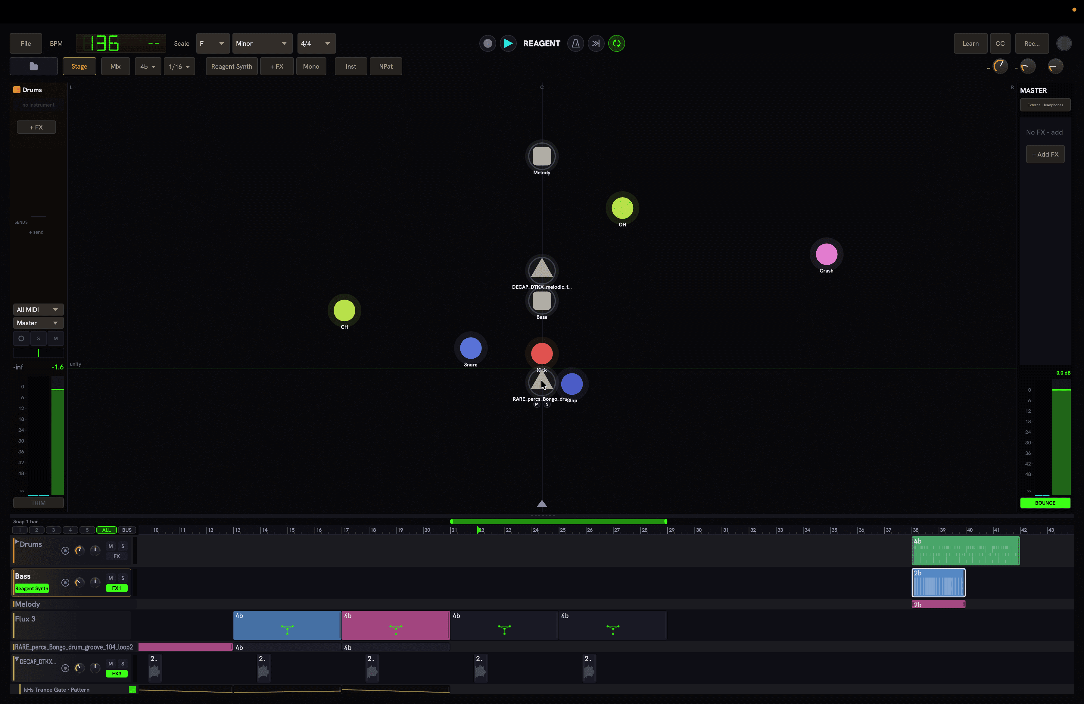 Reagent's 2D sound-stage mixer